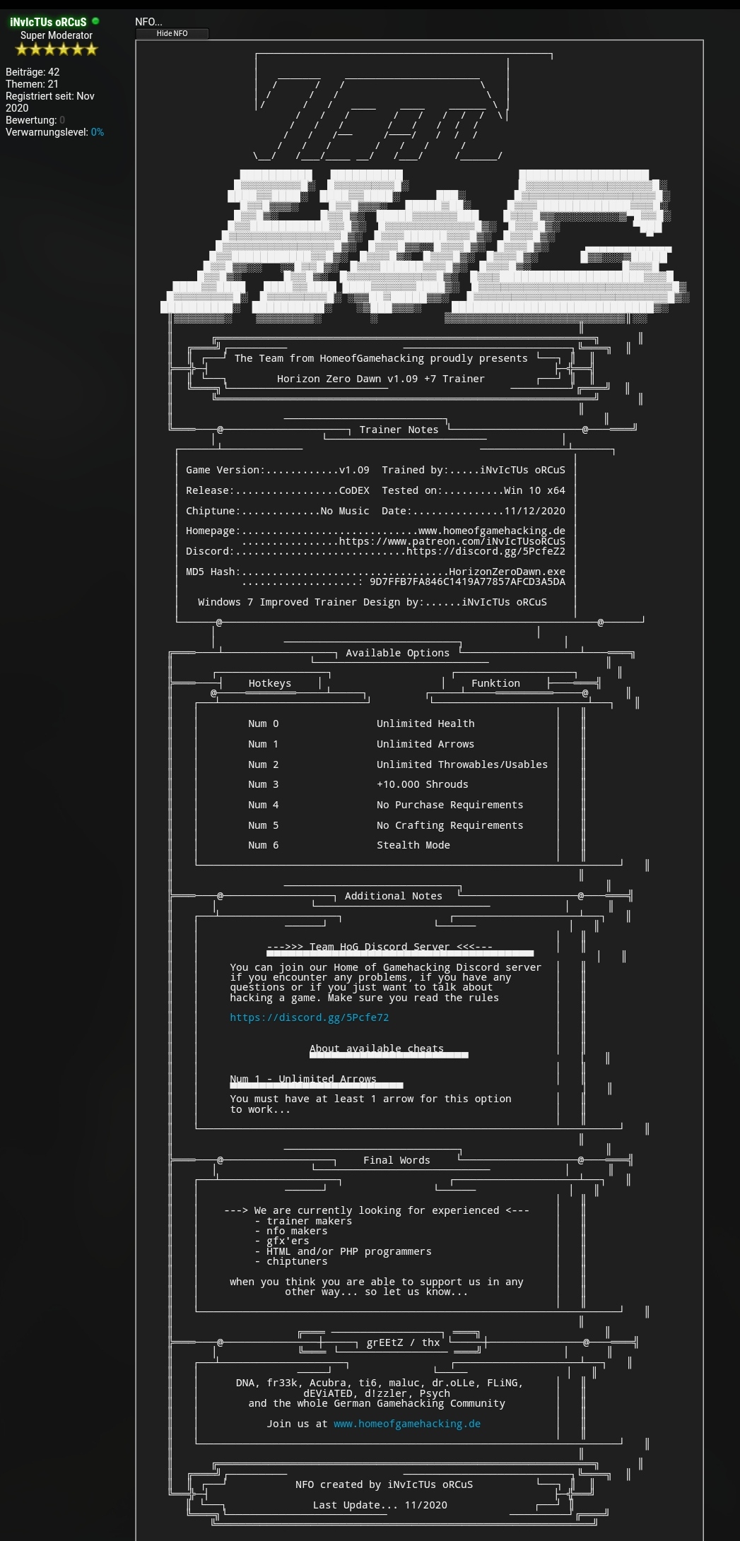 Request a Ansi/Ascii NFO - Requests - 16colo.rs